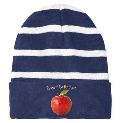 Blessed Be The Fruit Handmaids Tale Striped Beanie with Solid Band