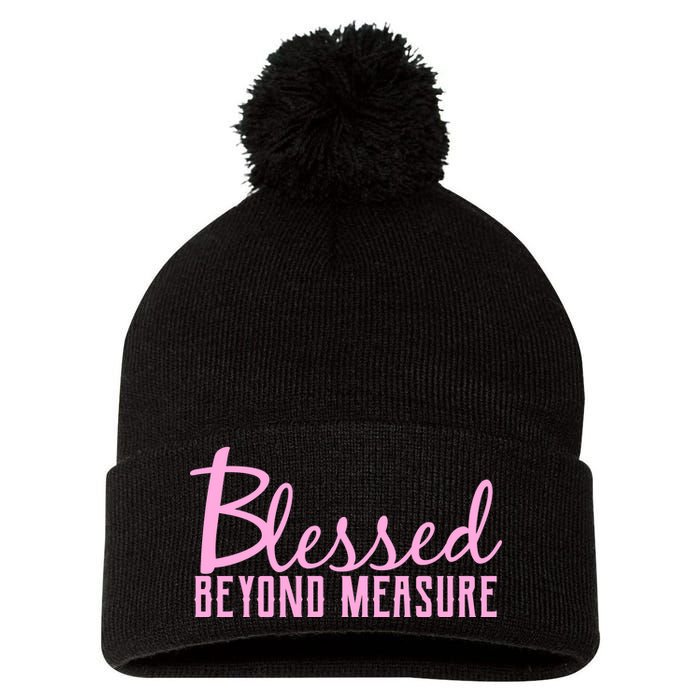 Blessed Beyond Measure Pom Pom 12in Knit Beanie