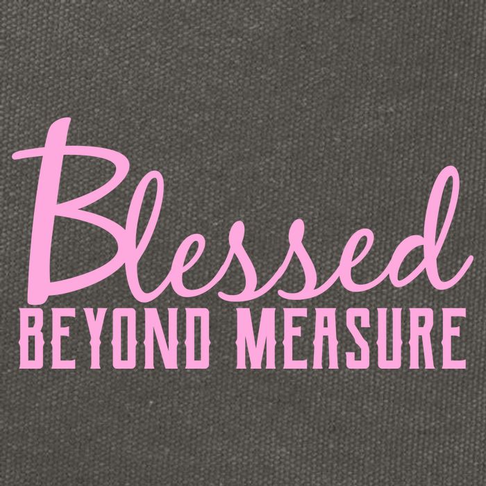 Blessed Beyond Measure Cotton Canvas Backpack