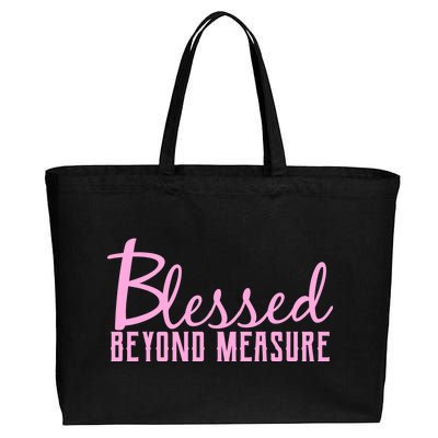 Blessed Beyond Measure Cotton Canvas Jumbo Tote