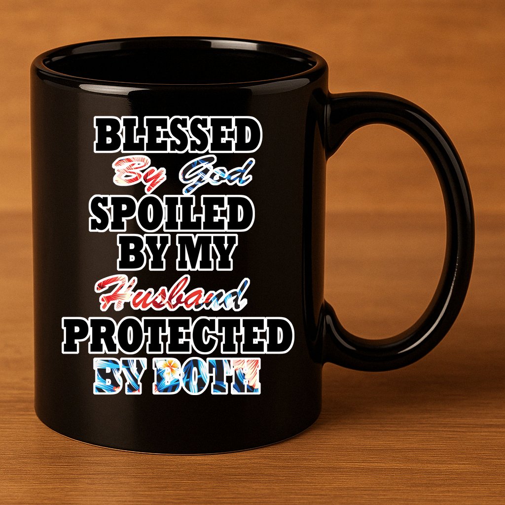 Blessed By God 11oz C Handle Ceramic Mug