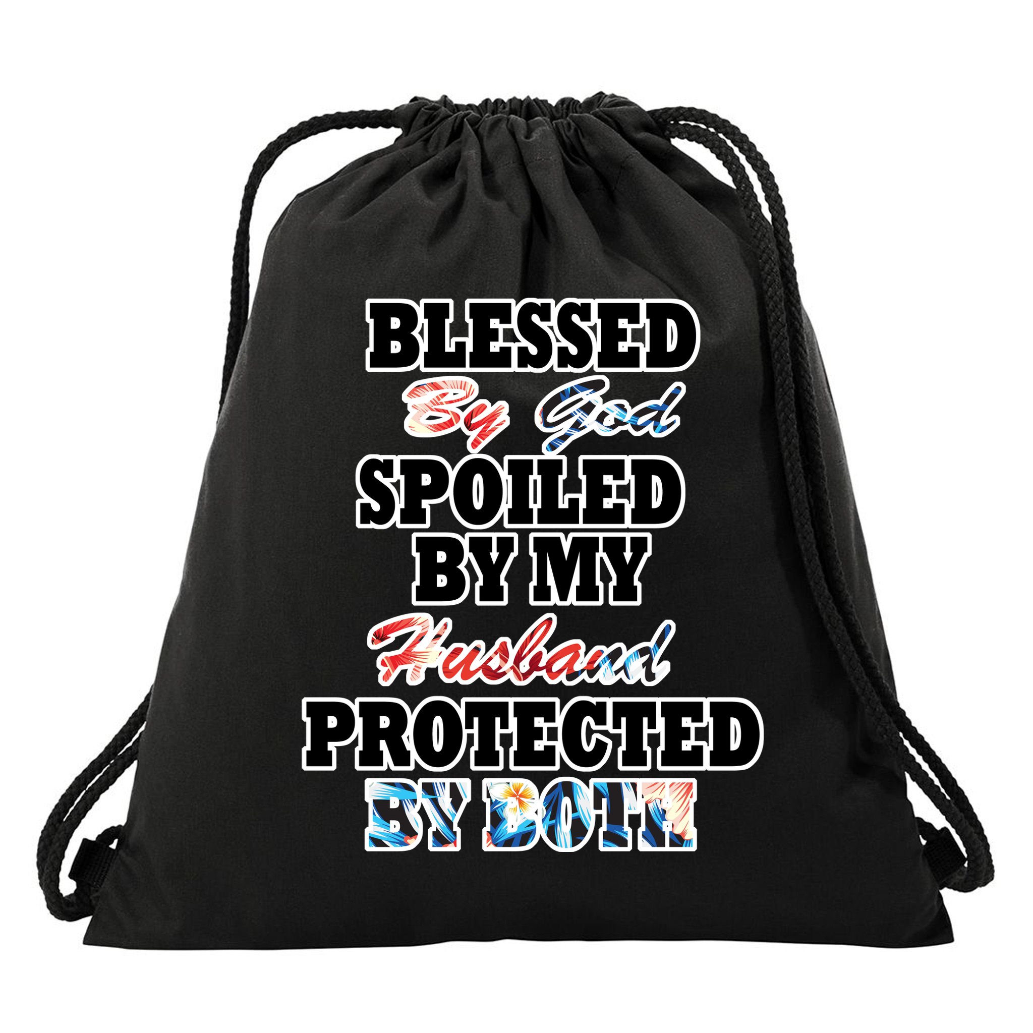 Blessed By God Drawstring Bag