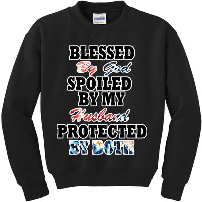 Blessed By God Kids Sweatshirt