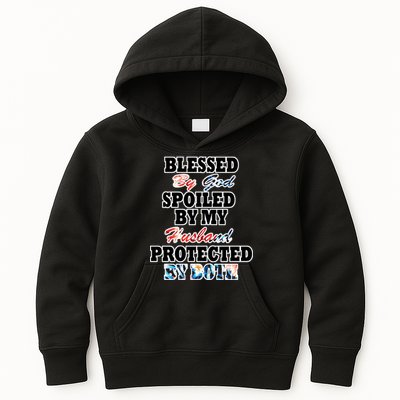 Blessed By God Kids Hoodie