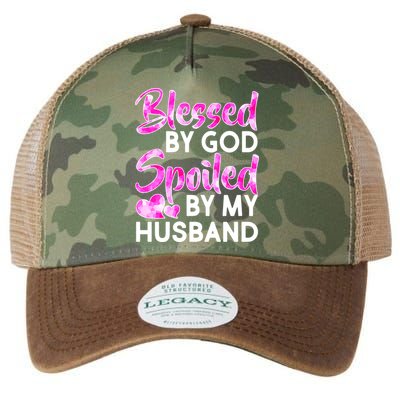 Blessed By God Spoiled By Husband Legacy Tie Dye Trucker Hat