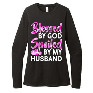 Blessed By God Spoiled By Husband Womens CVC Long Sleeve Shirt