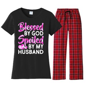 Blessed By God Spoiled By Husband Women's Flannel Pajama Set