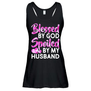 Blessed By God Spoiled By Husband Ladies Essential Flowy Tank