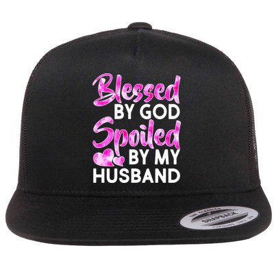 Blessed By God Spoiled By Husband Flatbill Hat