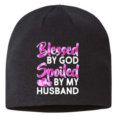 Blessed By God Spoiled By Husband Sustainable Beanie