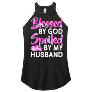 Blessed By God Spoiled By Husband Women's Perfect Tri Rocker Tank