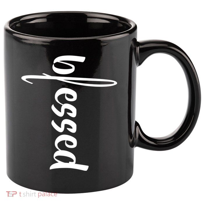Blessed Cross 11oz C Handle Ceramic Mug