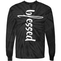Blessed Cross Tie-Dye Long Sleeve Shirt