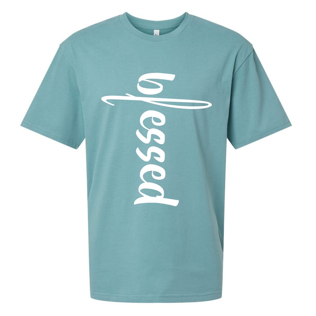 Blessed Cross Sueded Cloud Jersey T-Shirt