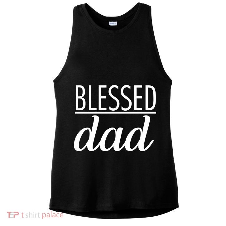 Blessed Dad Ladies PosiCharge Tri-Blend Wicking Tank