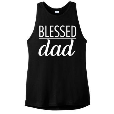 Blessed Dad Ladies PosiCharge Tri-Blend Wicking Tank