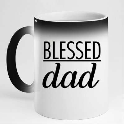 Blessed Dad 11oz Black Color Changing Mug