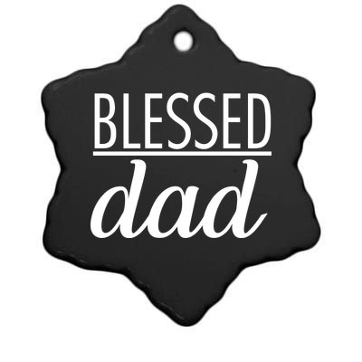 Blessed Dad Ceramic Star Ornament