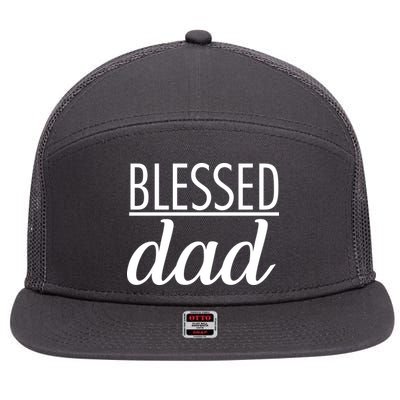 Blessed Dad 7 Panel Mesh Trucker Snapback Hat