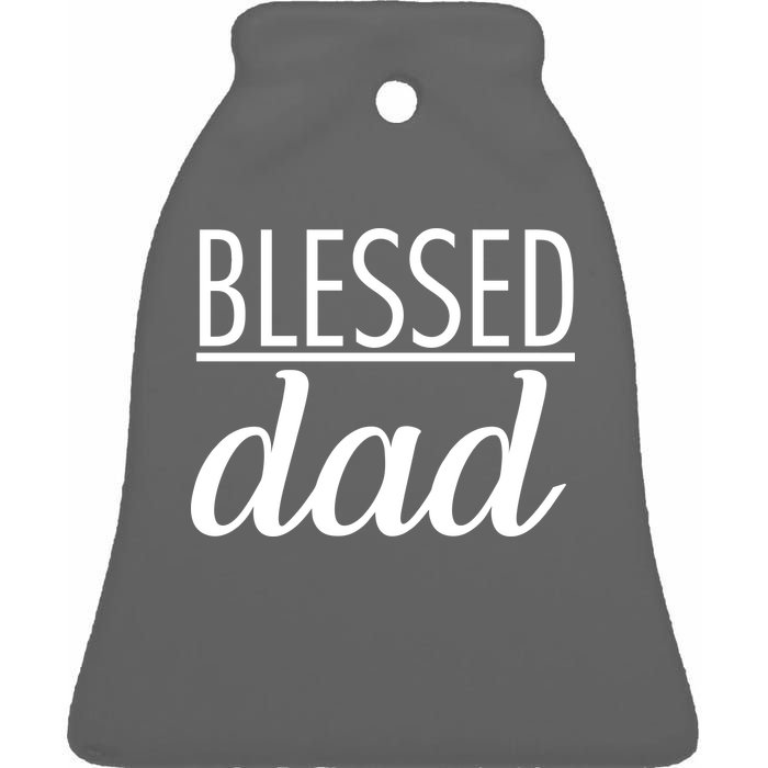 Blessed Dad Ceramic Bell Ornament