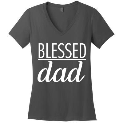 Blessed Dad Women's V-Neck T-Shirt