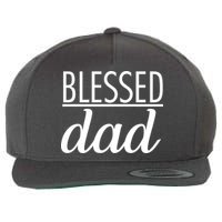 Blessed Dad Wool Snapback Cap