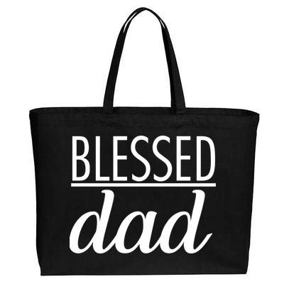 Blessed Dad Cotton Canvas Jumbo Tote