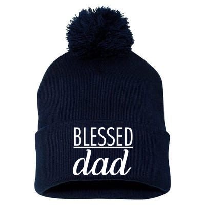 Blessed Dad Pom Pom 12in Knit Beanie