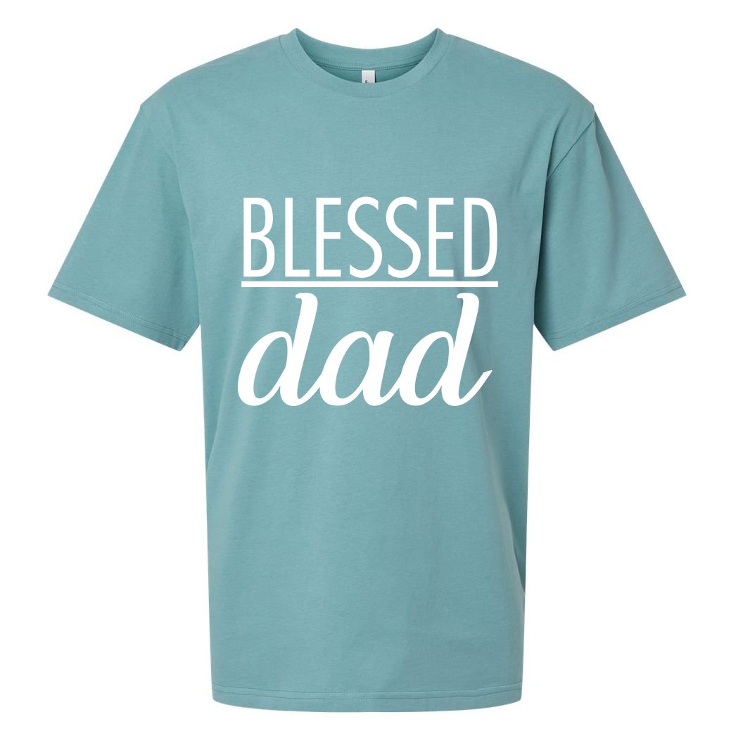 Blessed Dad Sueded Cloud Jersey T-Shirt