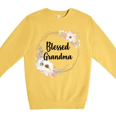 Blessed Grandma Floral Premium Crewneck Sweatshirt