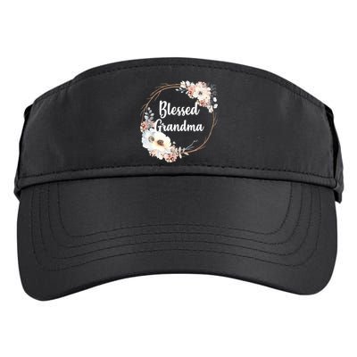 Blessed Grandma Floral Adult Drive Performance Visor