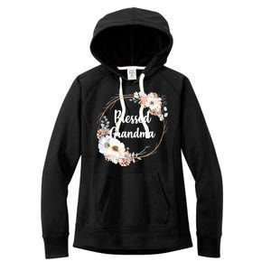 Blessed Grandma Floral Women's Fleece Hoodie