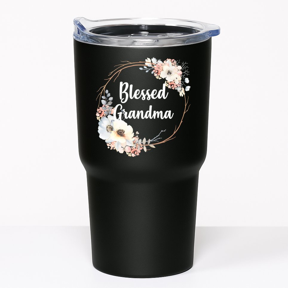 Blessed Grandma Floral Tumbler
