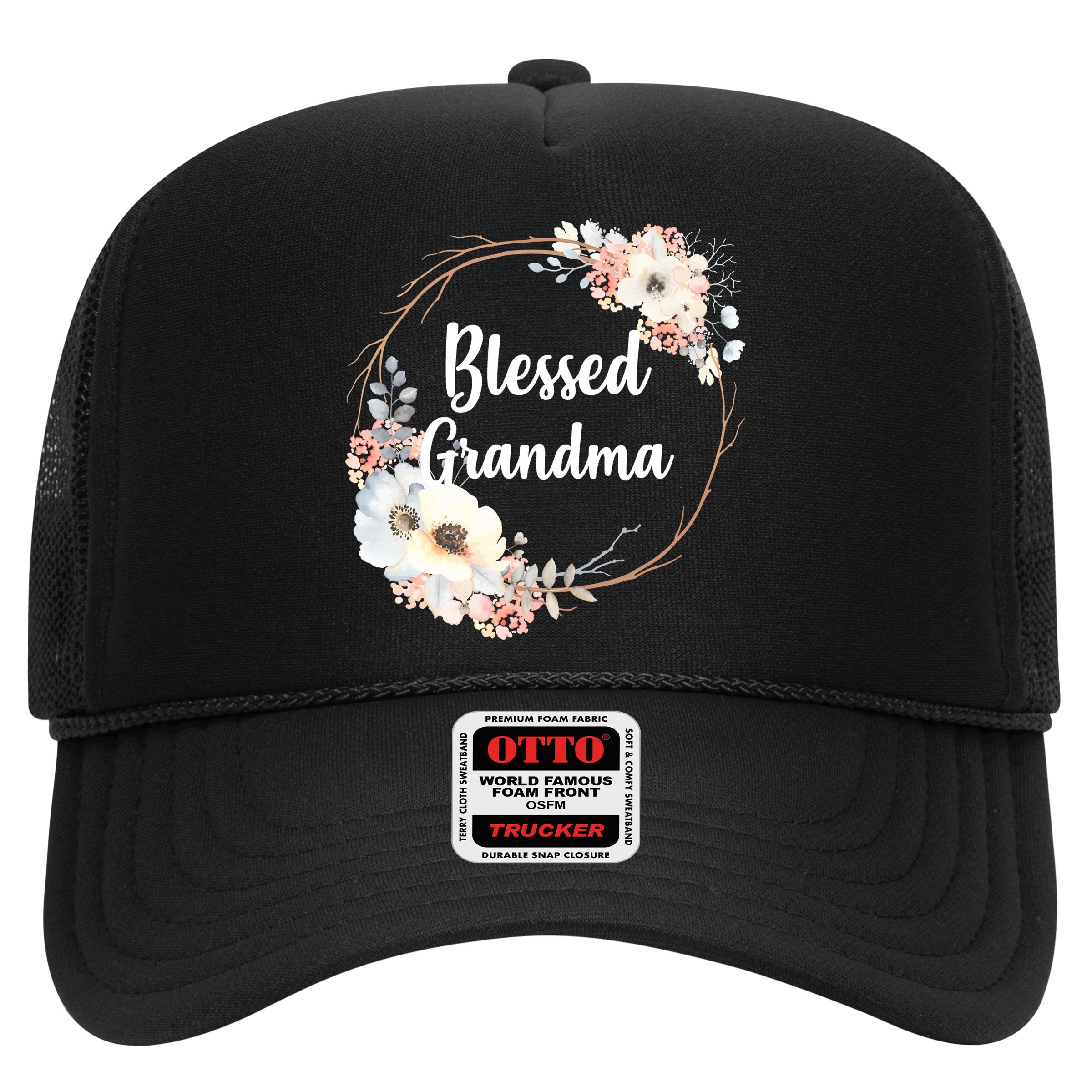 Blessed Grandma Floral Hat