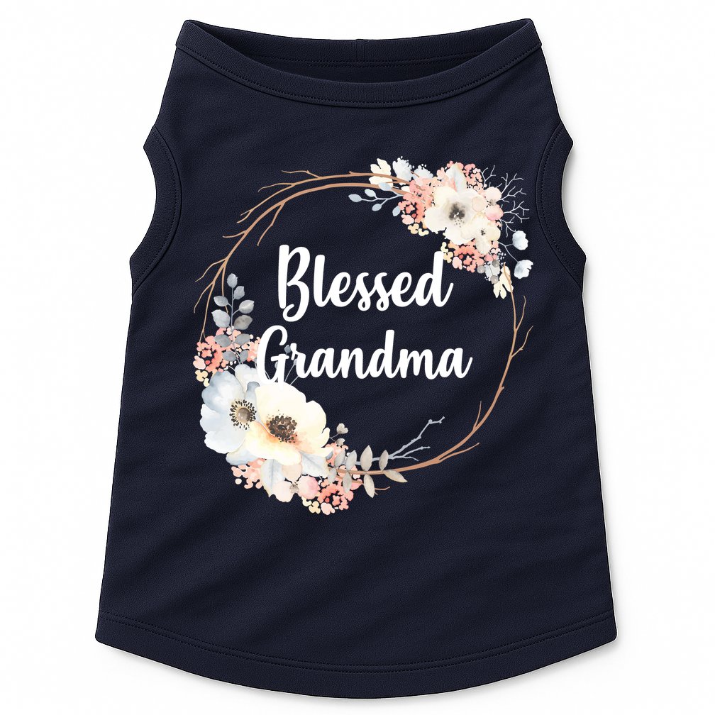 Blessed Grandma Floral Doggie Tank