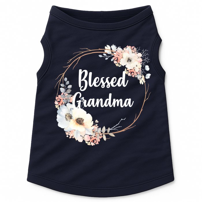 Blessed Grandma Floral Doggie Tank