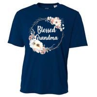 Blessed Grandma Floral Cooling Performance Crew T-Shirt