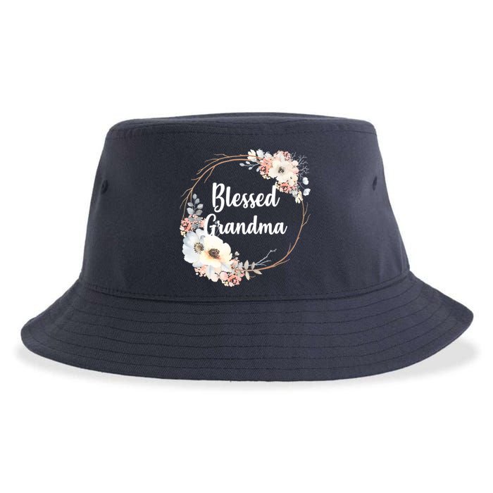 Blessed Grandma Floral Sustainable Bucket Hat