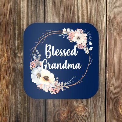 Blessed Grandma Floral Coaster