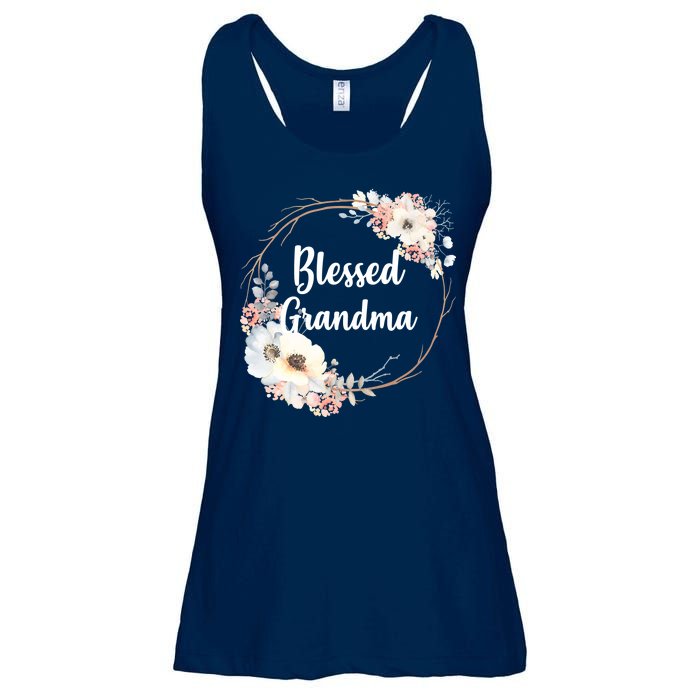 Blessed Grandma Floral Ladies Essential Flowy Tank