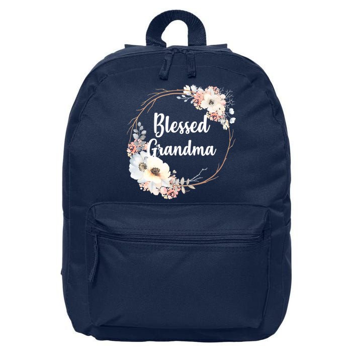 Blessed Grandma Floral 16 in Basic Backpack