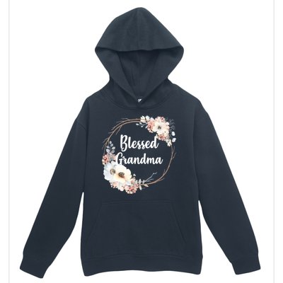 Blessed Grandma Floral Urban Pullover Hoodie