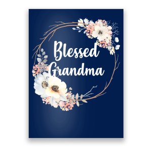 Blessed Grandma Floral Poster