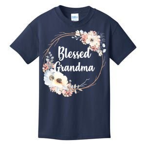 Blessed Grandma Floral Kids T-Shirt