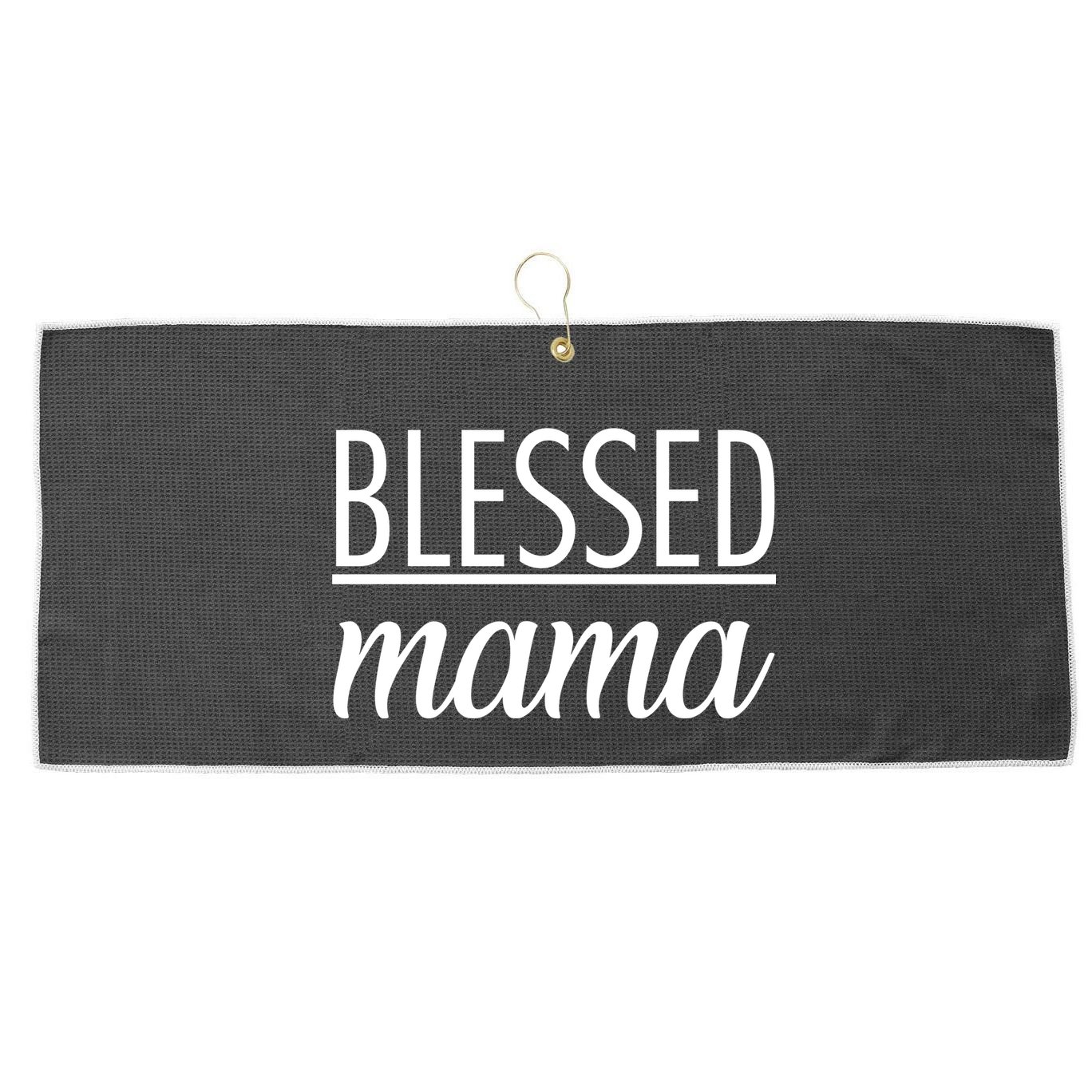 Blessed Mama Large Microfiber Waffle Golf Towel