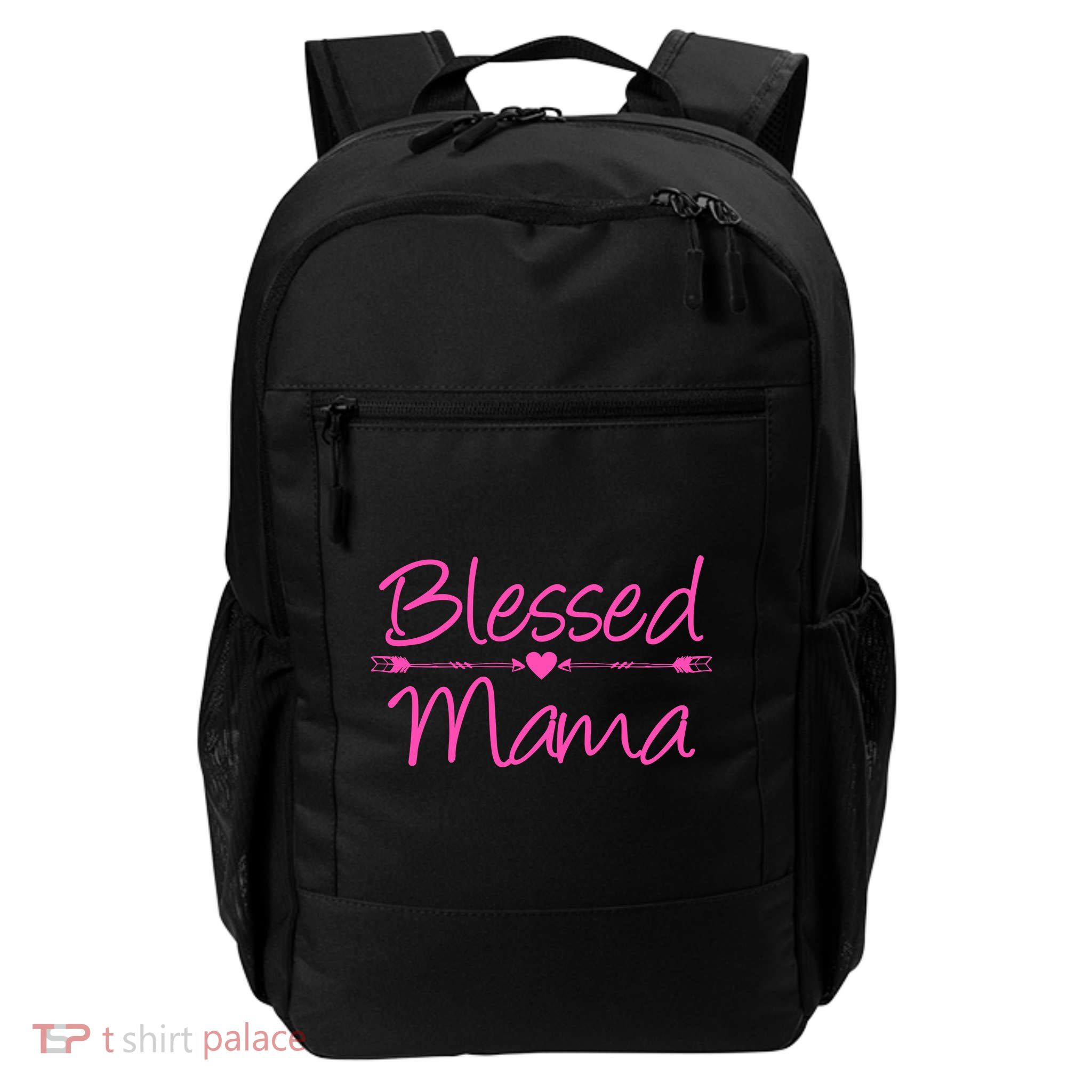 Blessed Mama Heart Arrows Mom Backpack