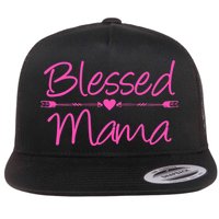 Blessed Mama Heart Arrows Mom Flatbill Hat