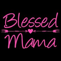 Blessed Mama Heart Arrows Mom Flatbill Hat