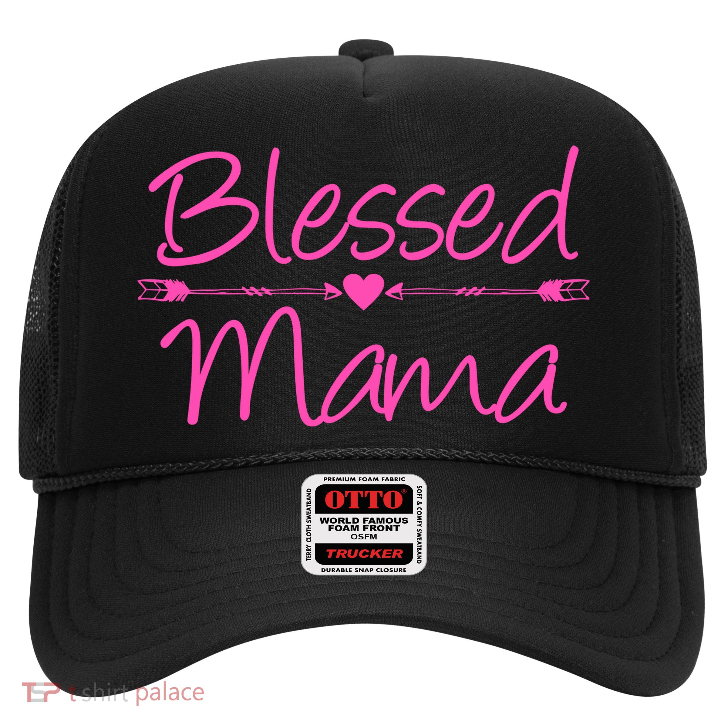 Blessed Mama Heart Arrows Mom Trucker Hat