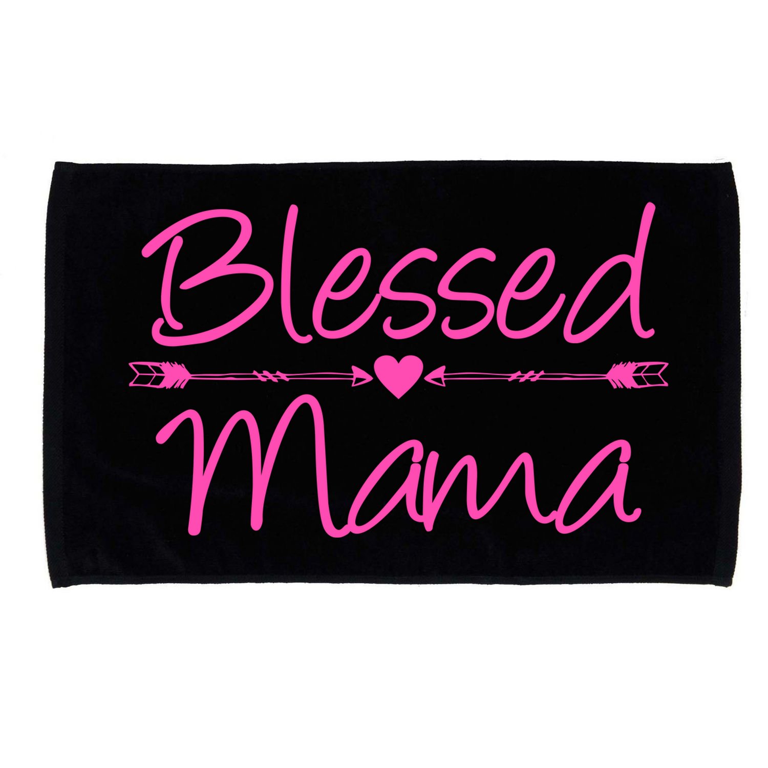 Blessed Mama Heart Arrows Mom Microfiber Hand Towel
